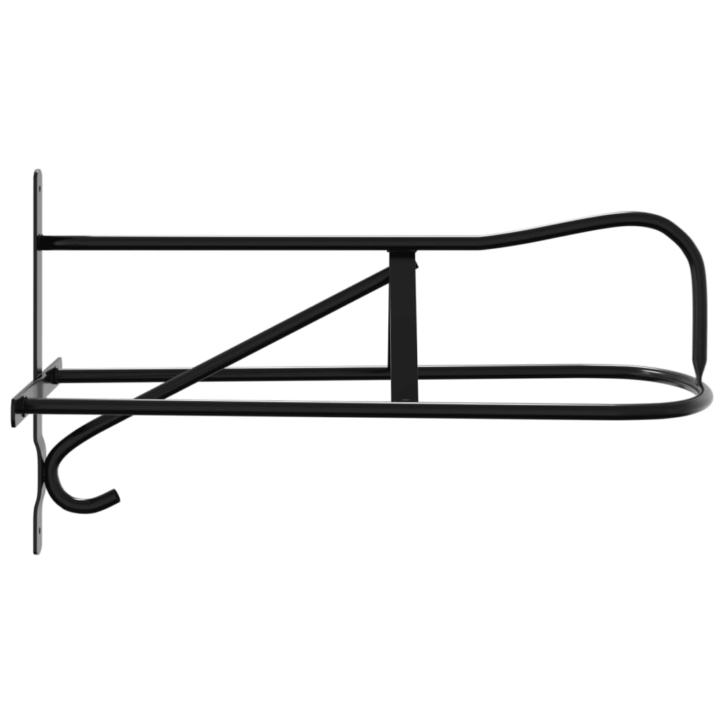 Suport pentru șa, montat pe perete, negru, fier GartenMobel Dekor