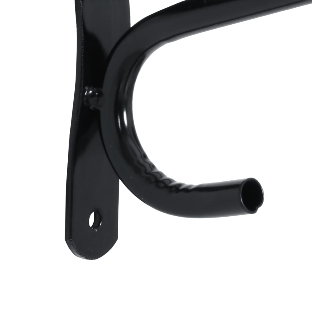 Suport pentru șa, montat pe perete, negru, fier GartenMobel Dekor