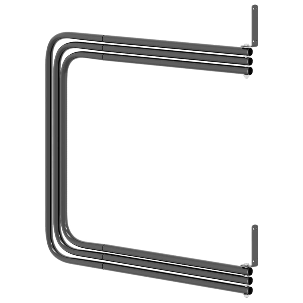 Suport pentru șa/pătură, negru, fier, 3 brațe GartenMobel Dekor