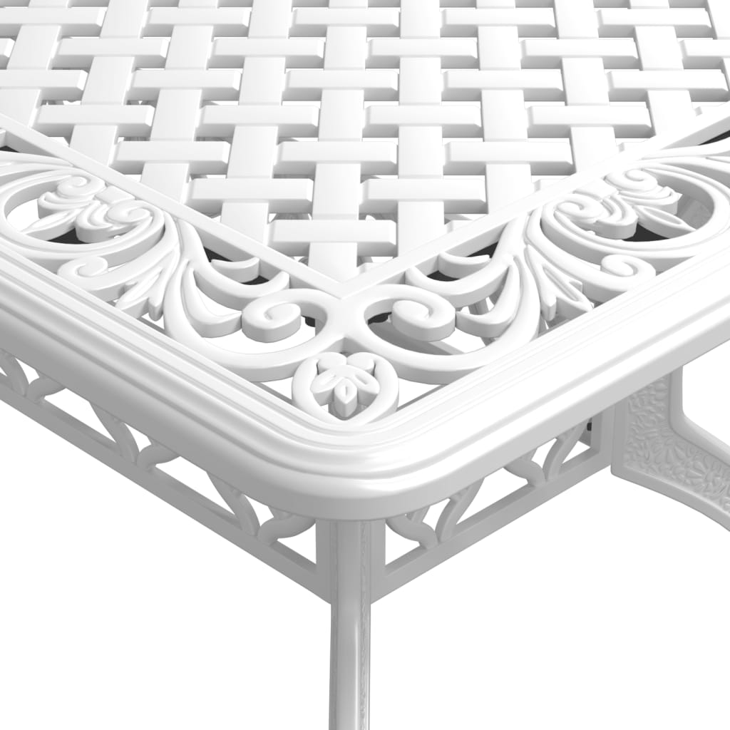 Set mobilier de grădină, 5 piese, alb, aluminiu turnat GartenMobel Dekor
