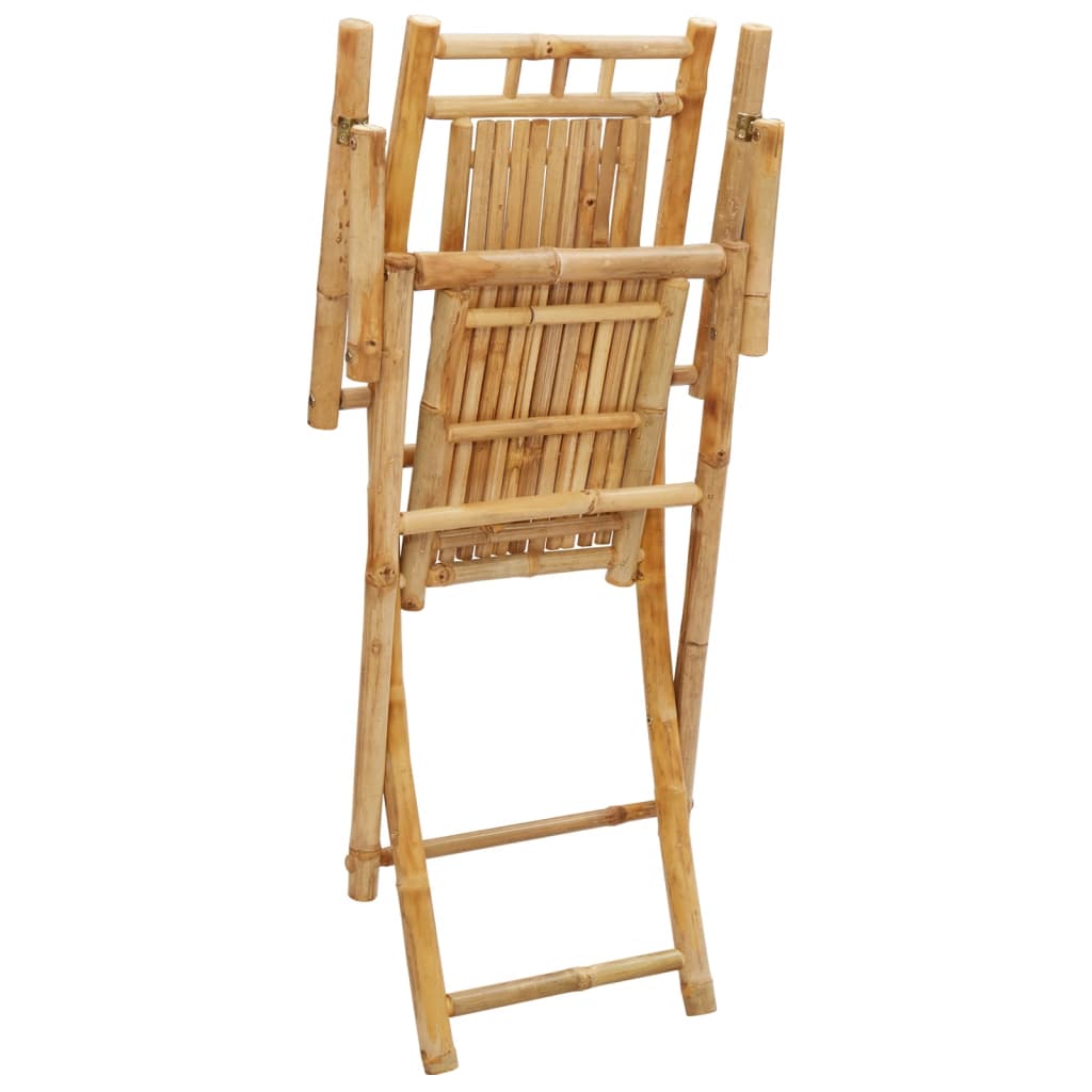Scaune de grădină pliabile, 2 buc., 53x66x99 cm, bambus GartenMobel Dekor