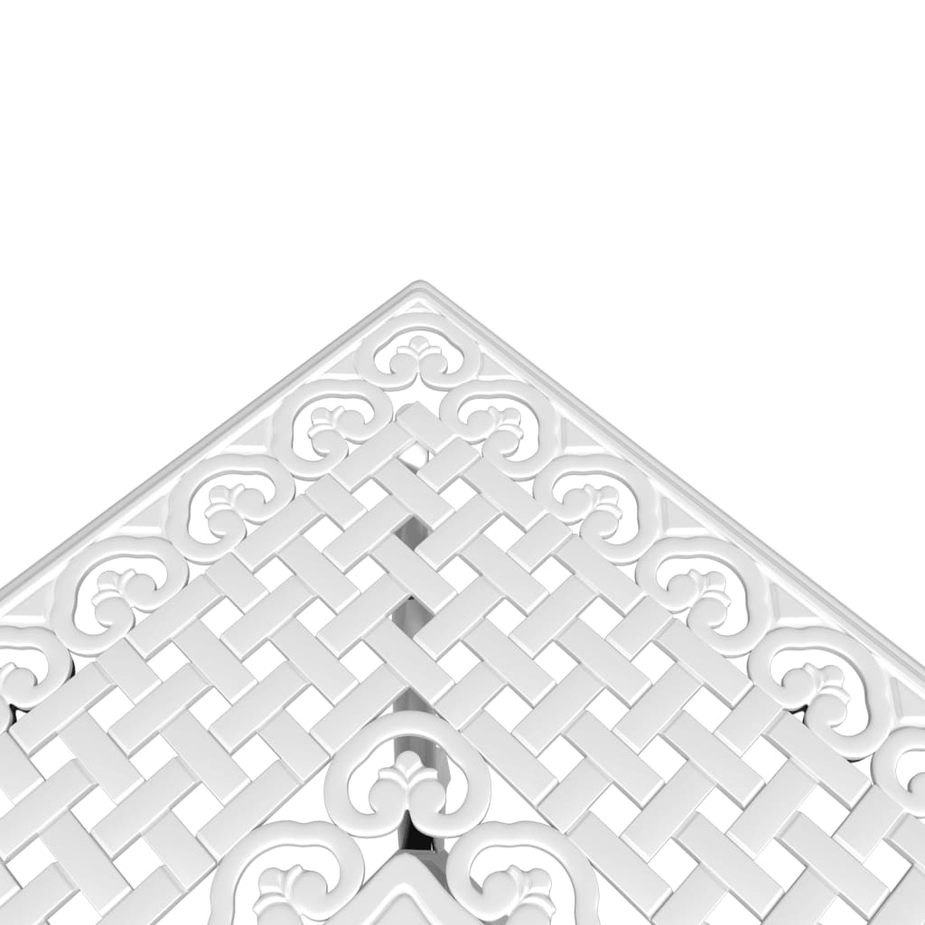 Set bistro, 3 piese, alb, aluminiu turnat GartenMobel Dekor