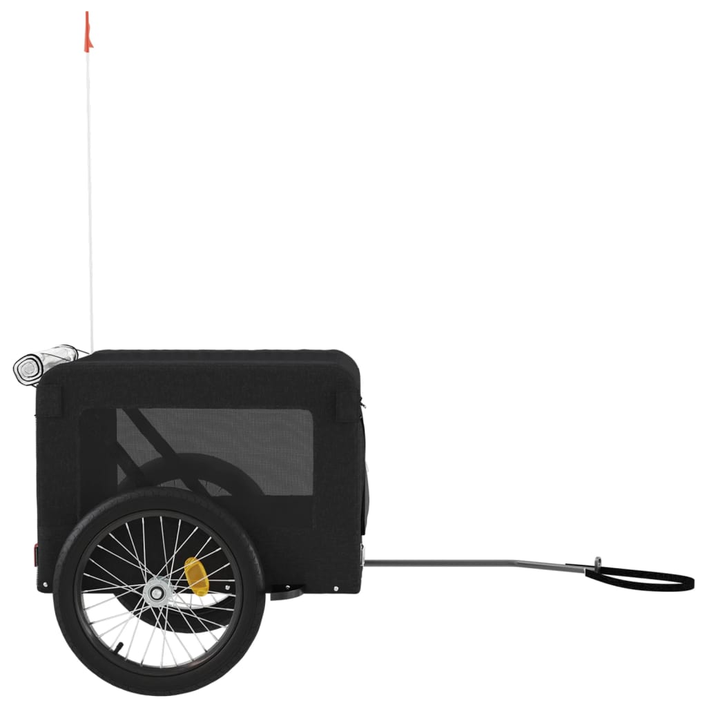 Remorcă bicicletă animale companie, negru, textil oxford/fier GartenMobel Dekor