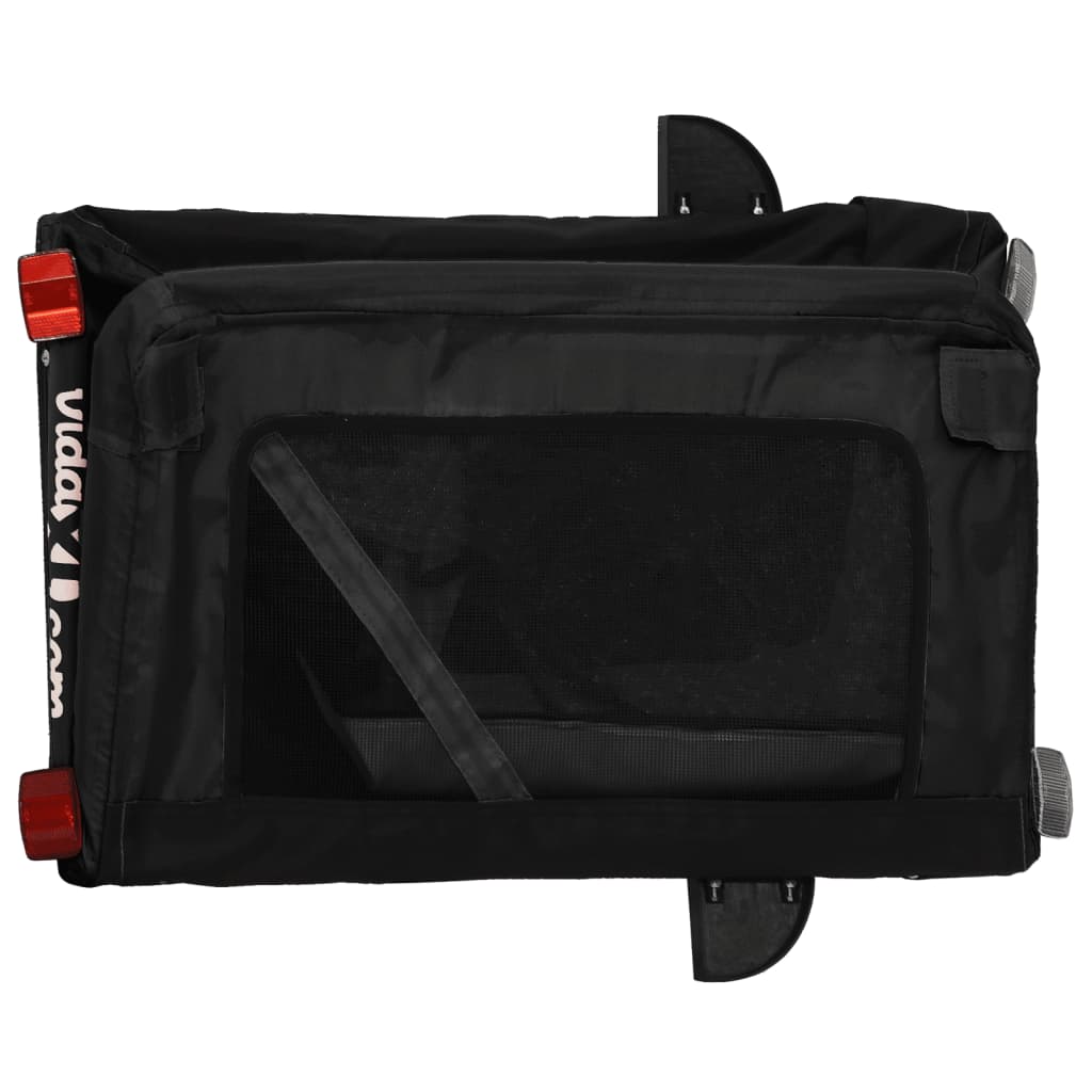 Remorcă bicicletă animale companie, negru, textil oxford/fier GartenMobel Dekor