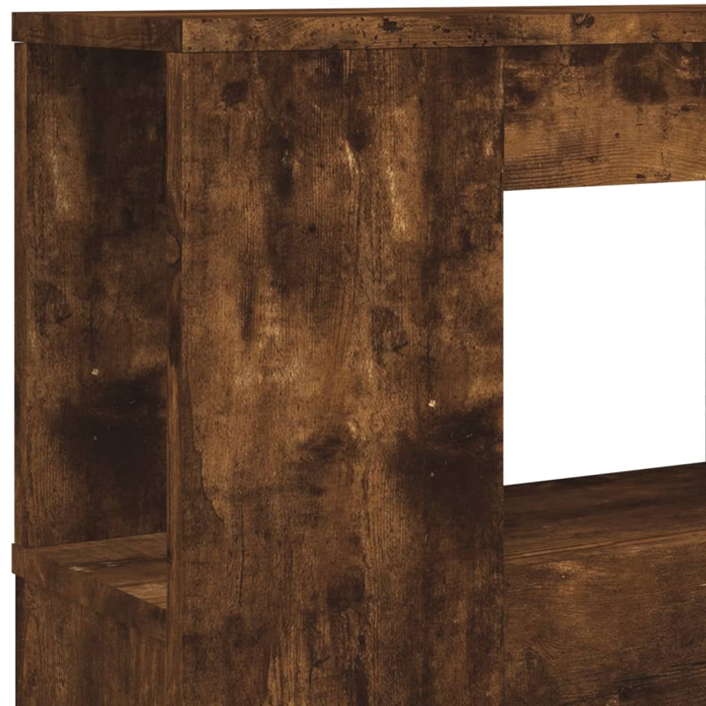 Tăblie de pat cu LED, stejar fumuriu, 220x18,5x103,5 cm, lemn GartenMobel Dekor
