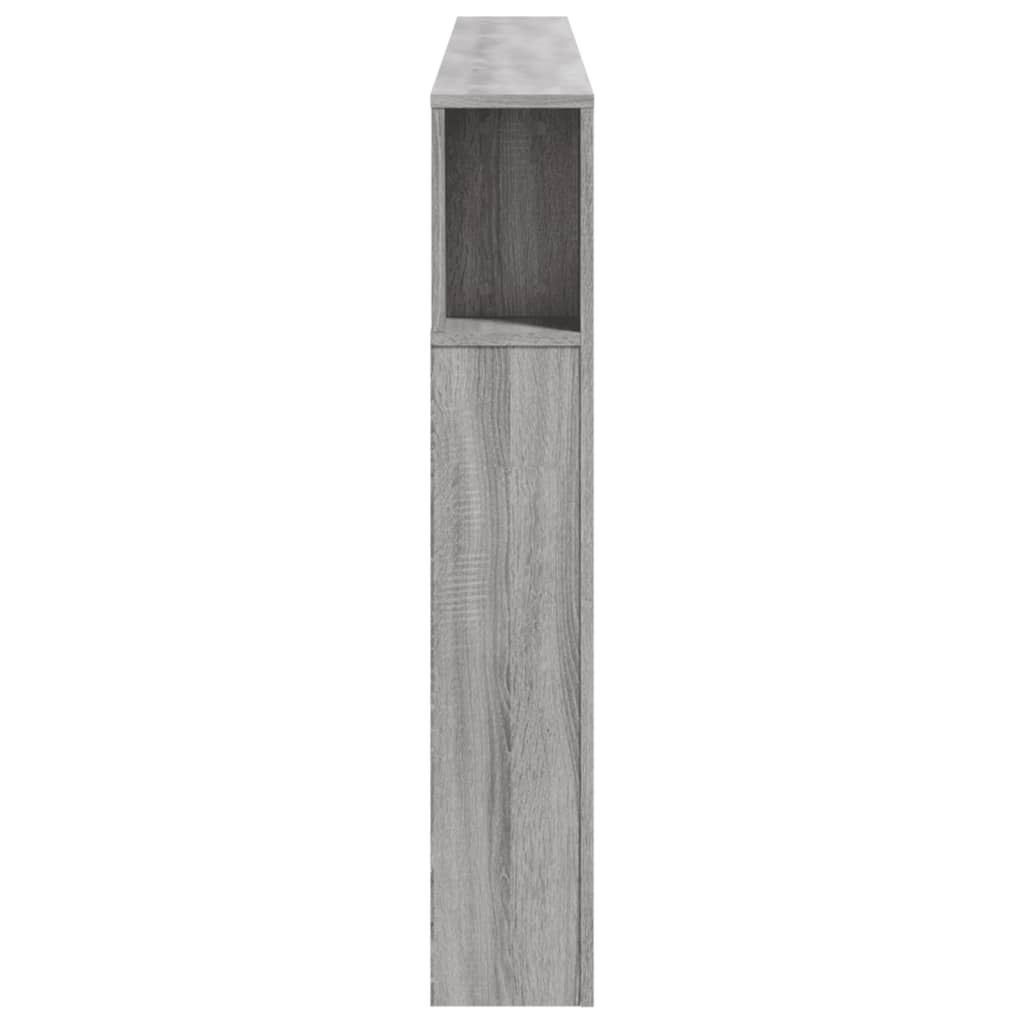 Tăblie de pat cu LED gri sonoma 200x18,5x103,5cm lemn prelucrat GartenMobel Dekor