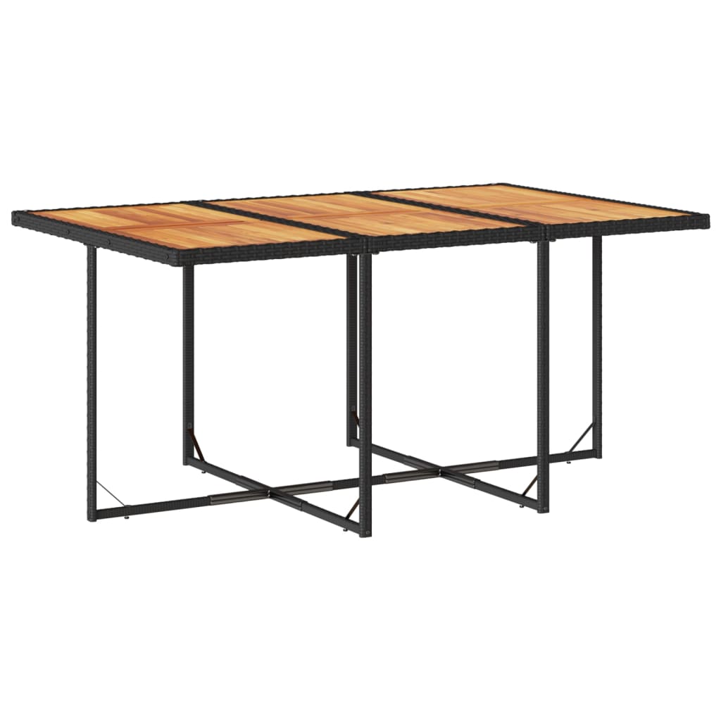 Set mobilier de grădină cu perne, 7 piese, negru, poliratan GartenMobel Dekor