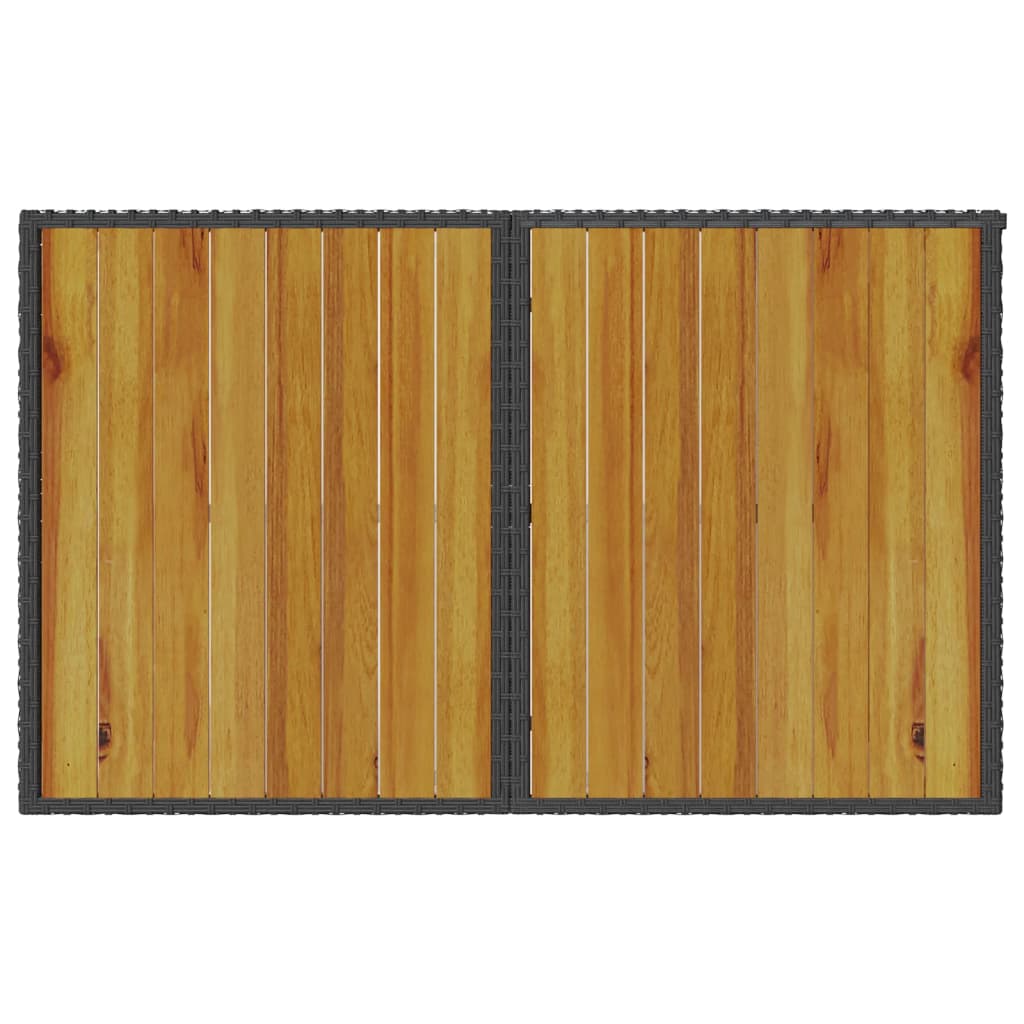 Set mobilier de grădină cu perne, 2 piese, negru, poliratan GartenMobel Dekor