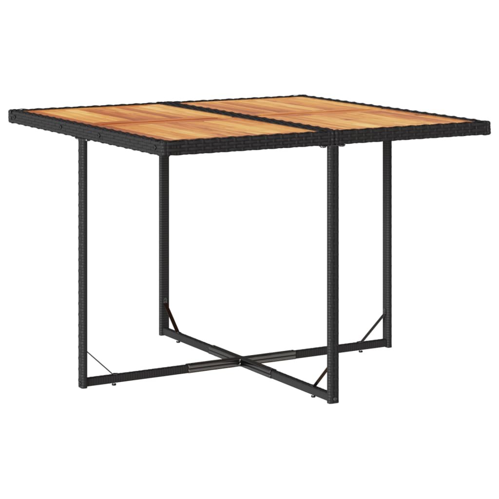 Set mobilier de exterior cu perne, 11 piese, negru, poliratan GartenMobel Dekor