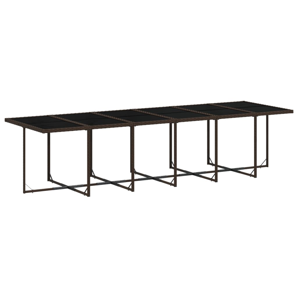 Set mobilier de grădină, 13 piese, maro, cu perne, poliratan GartenMobel Dekor