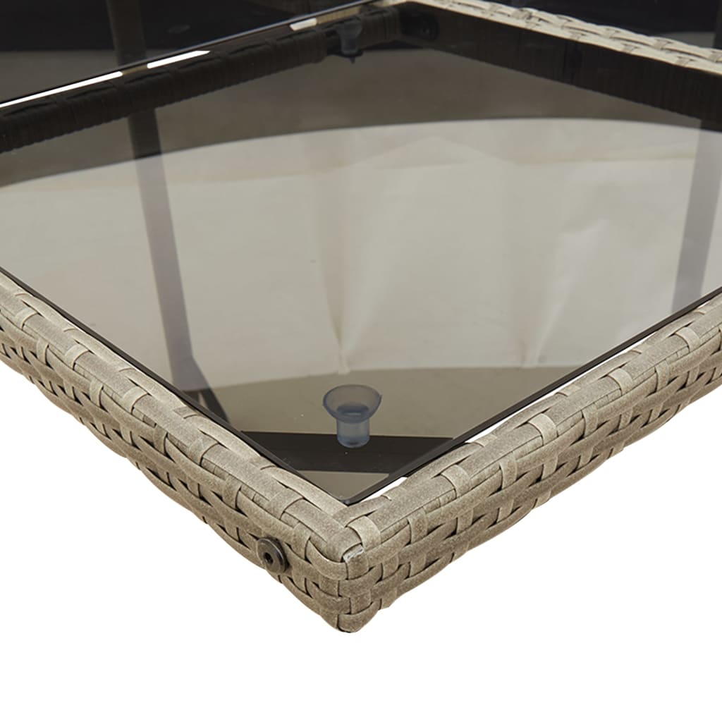 Set mobilier de grădină cu perne, 13 piese, gri, poliratan GartenMobel Dekor