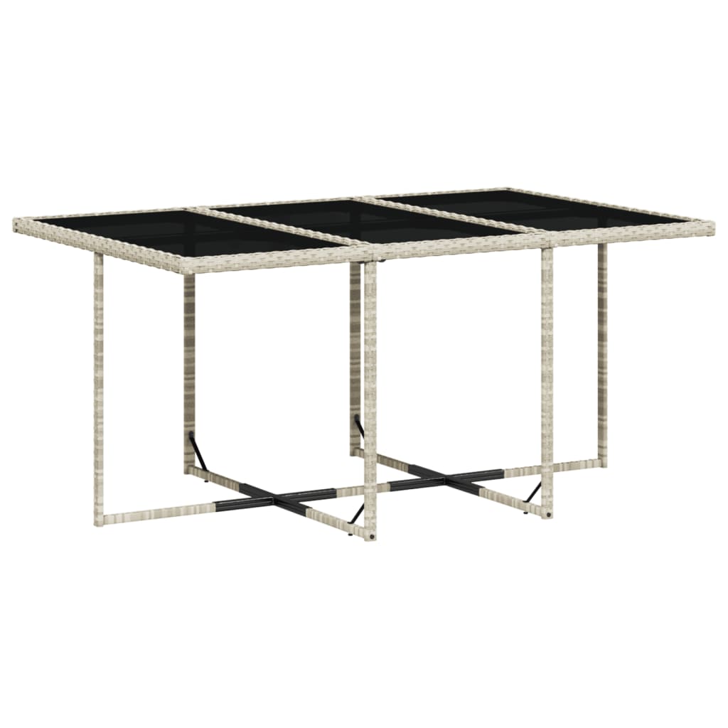 Set mobilier de grădină cu perne 11 piese gri deschis poliratan GartenMobel Dekor