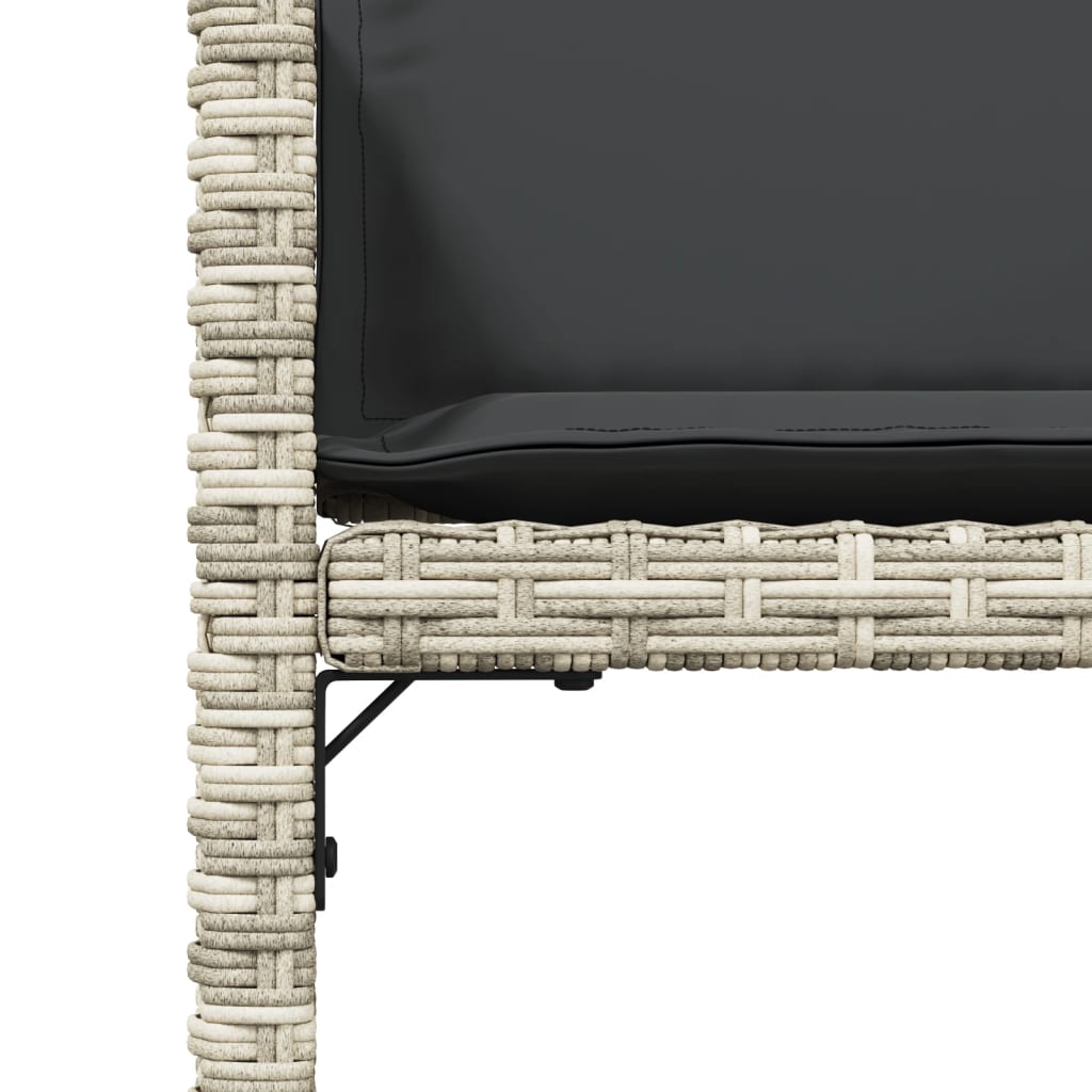 Set mobilier de grădină cu perne 13 piese gri deschis poliratan GartenMobel Dekor