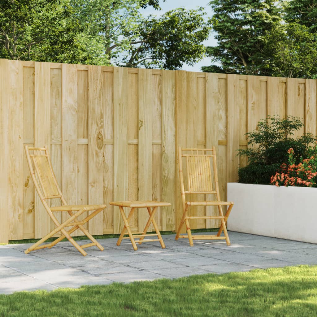 Set mobilier bistro, 3 piese, bambus GartenMobel Dekor