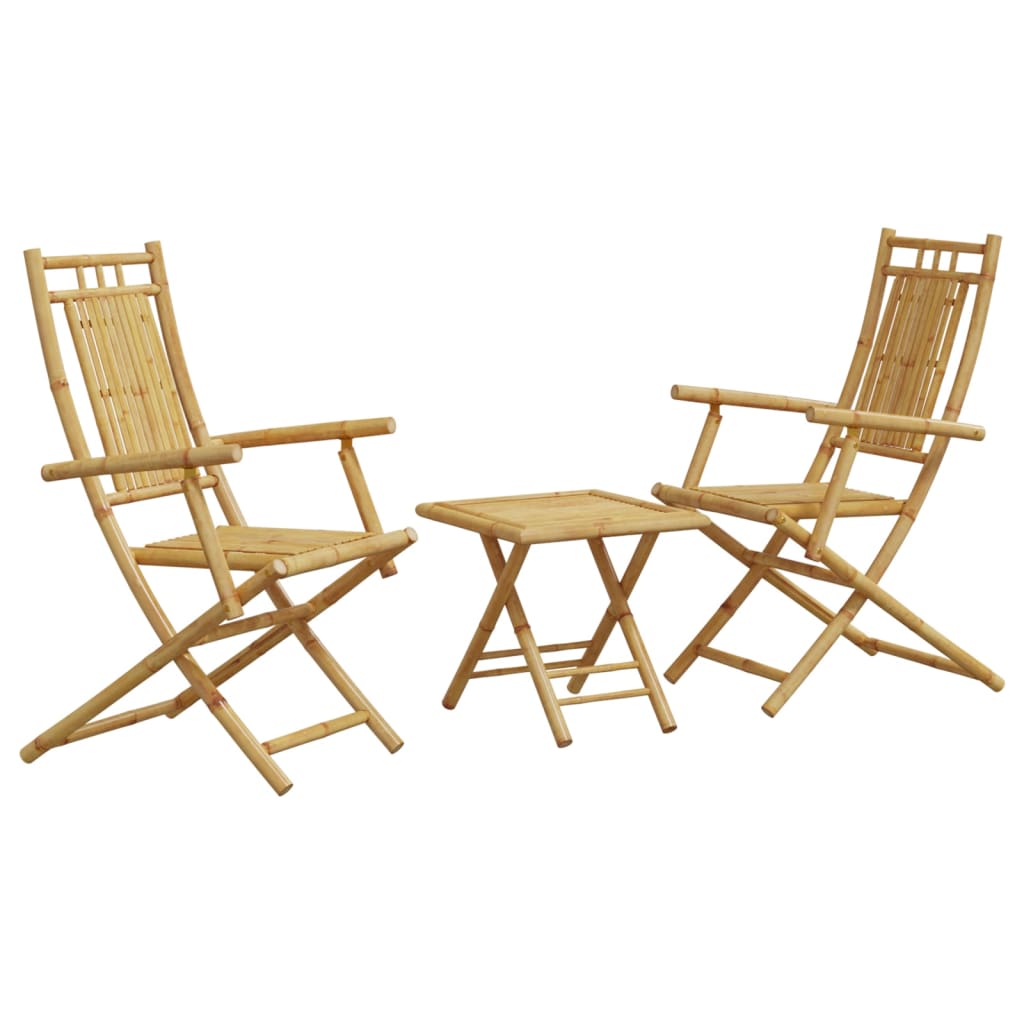Set mobilier bistro, 3 piese, bambus GartenMobel Dekor