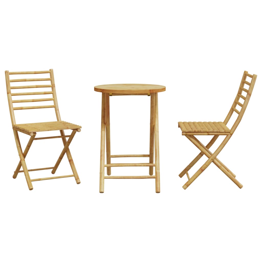Set mobilier bistro, 3 piese, bambus GartenMobel Dekor