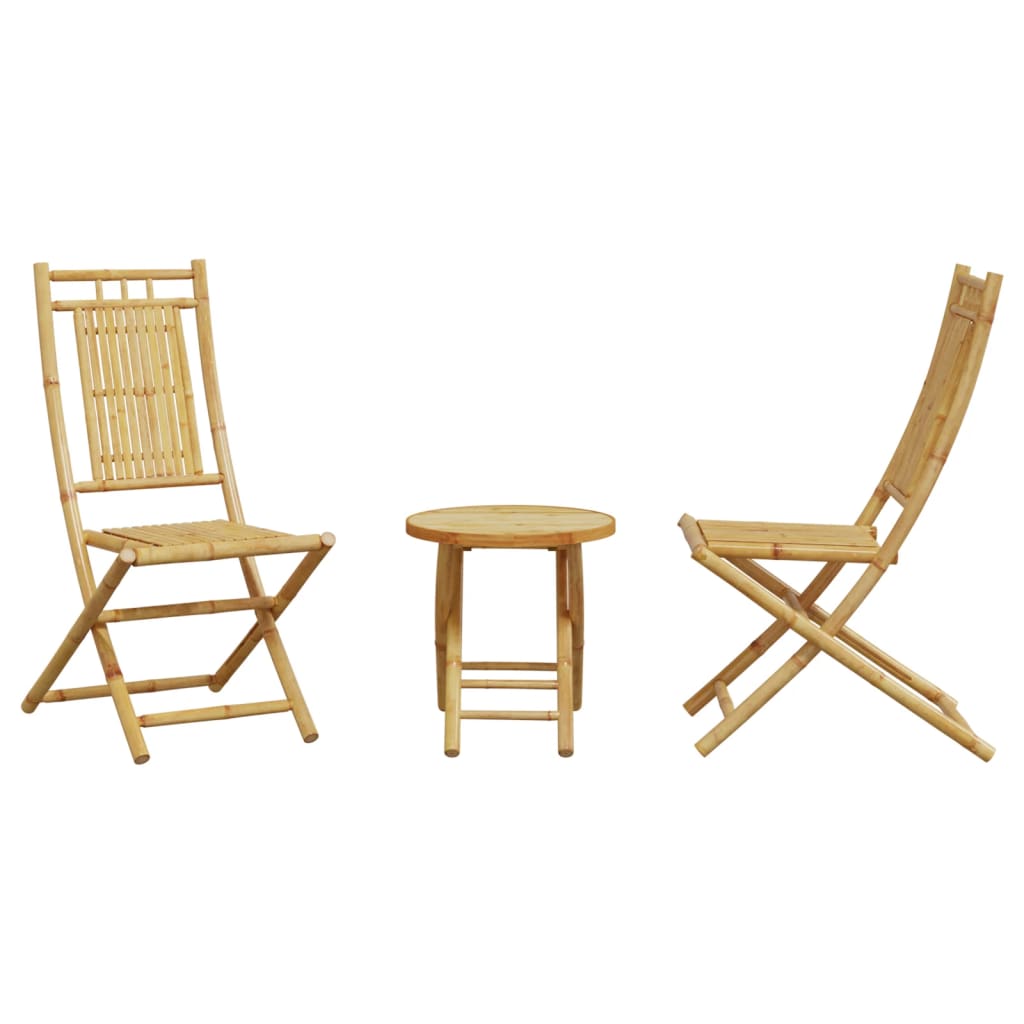 Set mobilier bistro, 3 piese, bambus GartenMobel Dekor