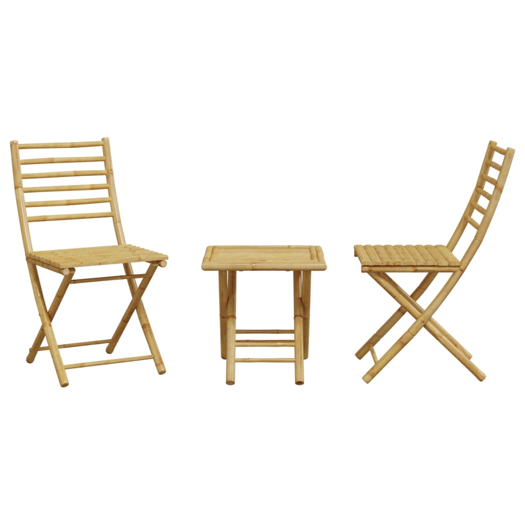Set mobilier bistro, 3 piese, bambus GartenMobel Dekor