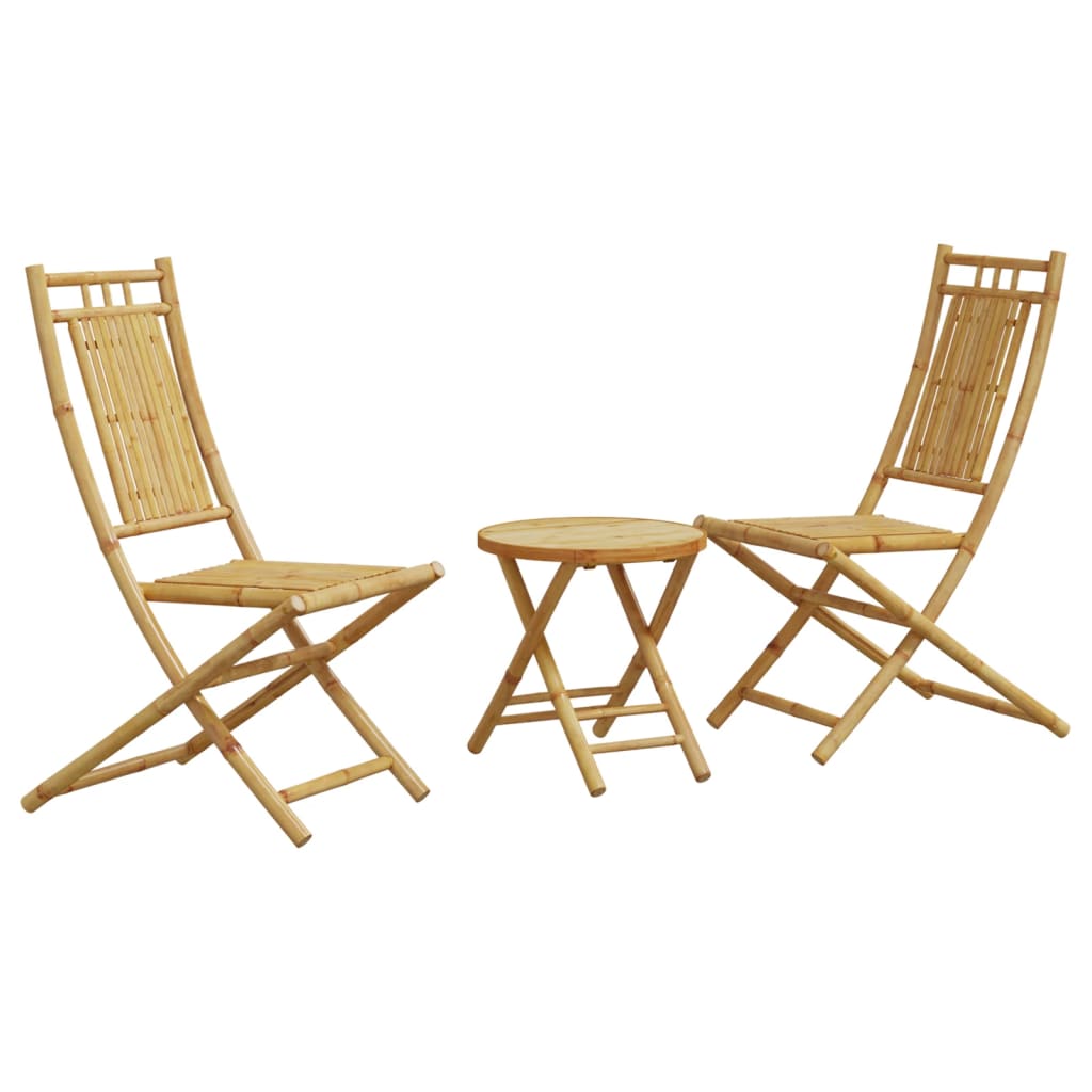 Set mobilier bistro, 3 piese, bambus GartenMobel Dekor