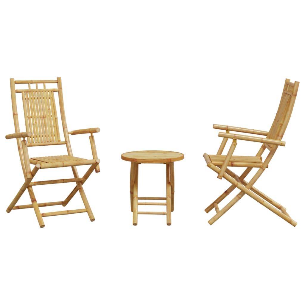 Set mobilier bistro, 3 piese, bambus GartenMobel Dekor