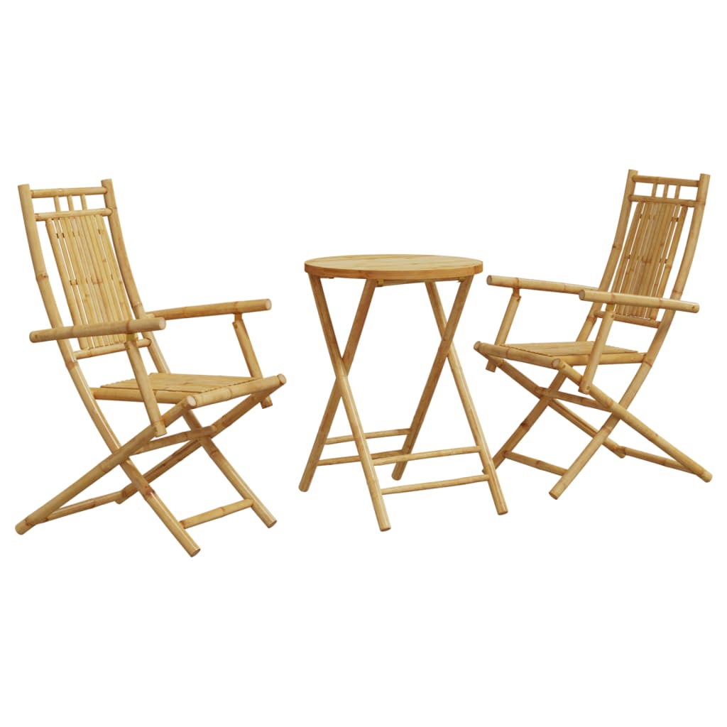 Set mobilier bistro, 3 piese, bambus GartenMobel Dekor