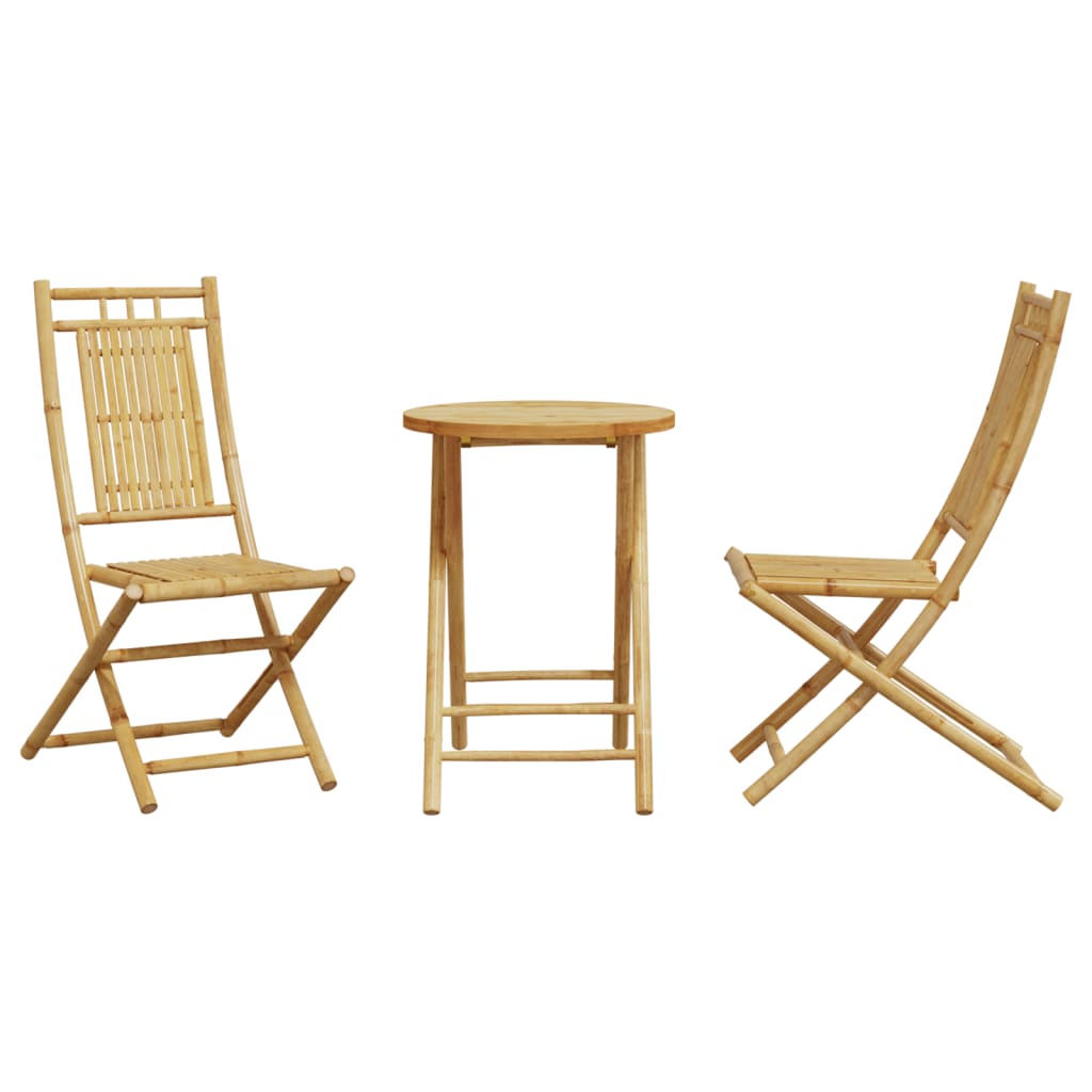 Set mobilier bistro, 3 piese, bambus GartenMobel Dekor