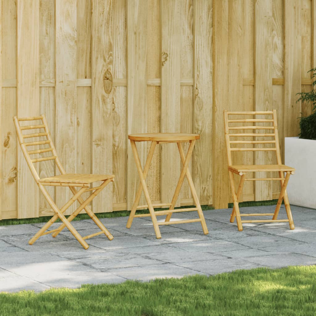 Set mobilier bistro, 3 piese, bambus GartenMobel Dekor