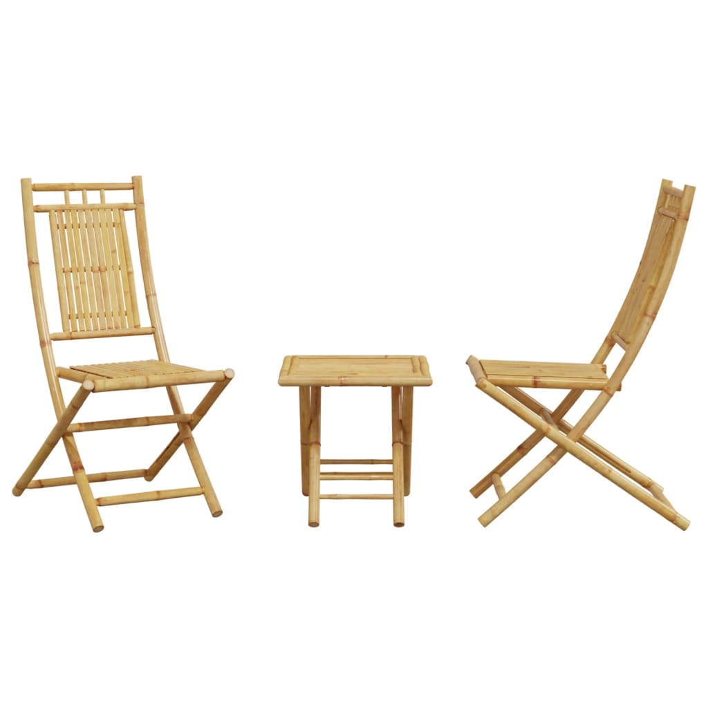 Set mobilier bistro, 3 piese, bambus GartenMobel Dekor