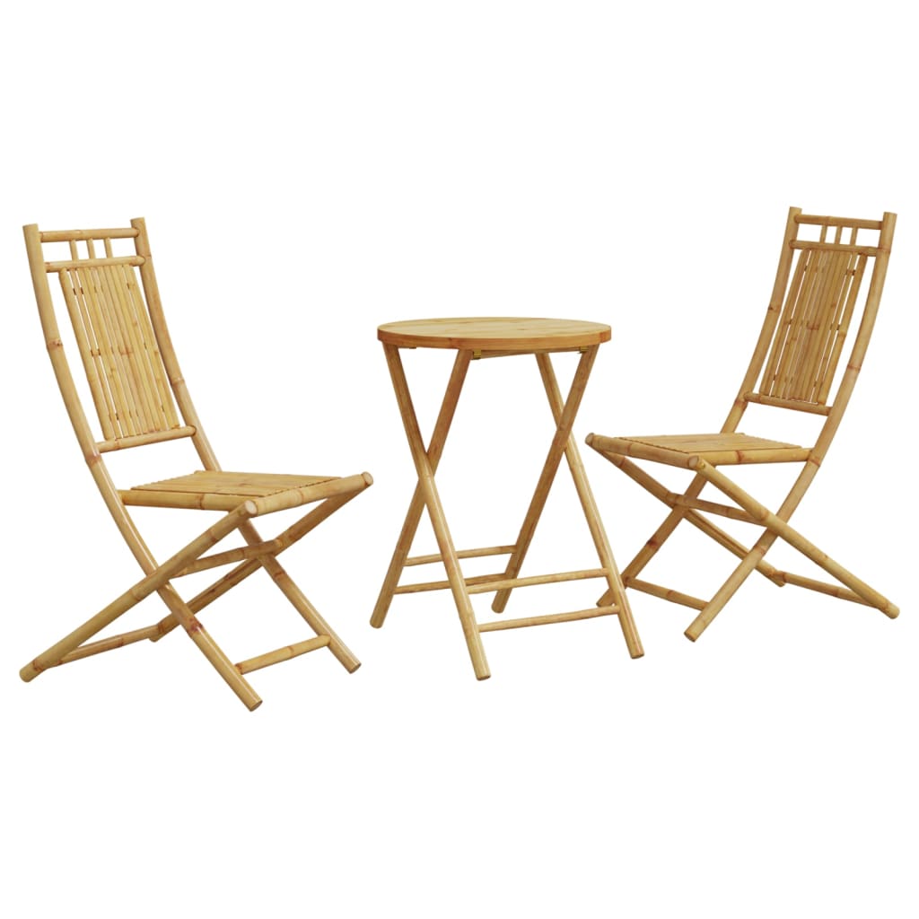 Set mobilier bistro, 3 piese, bambus GartenMobel Dekor