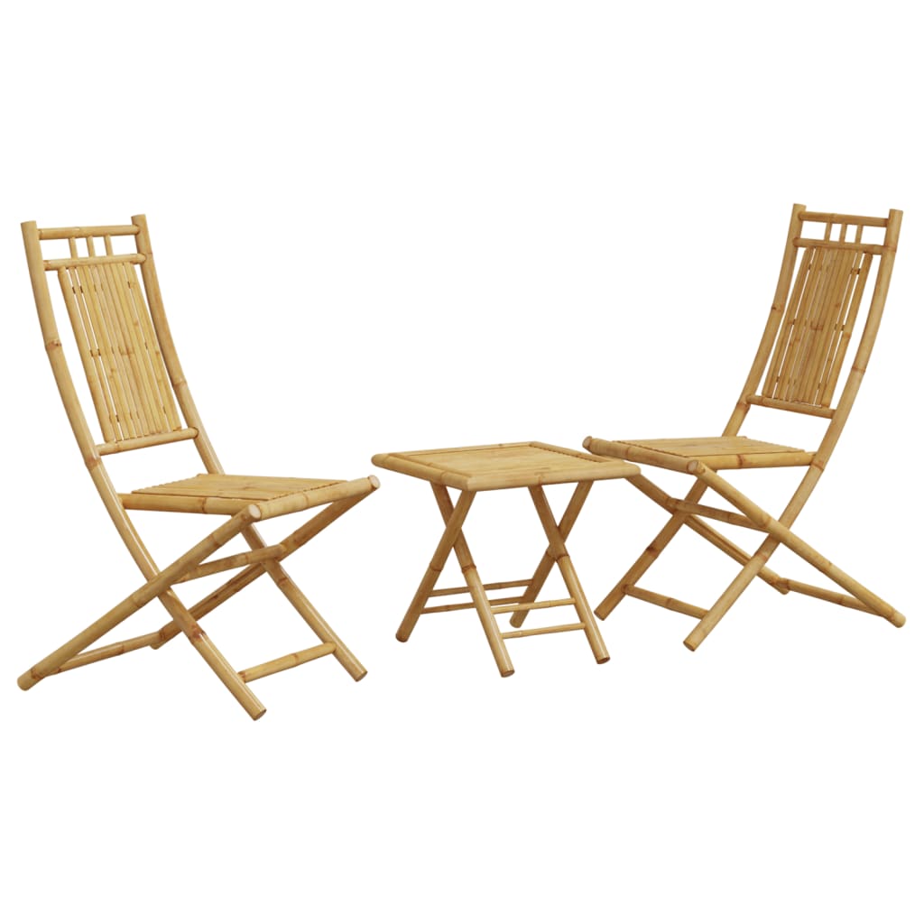 Set mobilier bistro, 3 piese, bambus GartenMobel Dekor