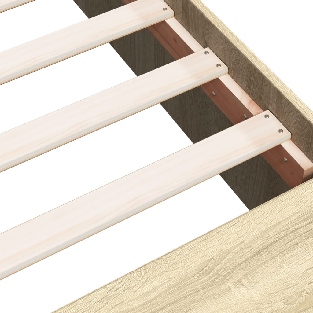 Cadru de pat, stejar sonoma, 120x190 cm, lemn prelucrat GartenMobel Dekor