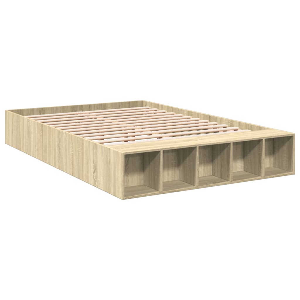 Cadru de pat, stejar sonoma, 150x200 cm, lemn prelucrat GartenMobel Dekor