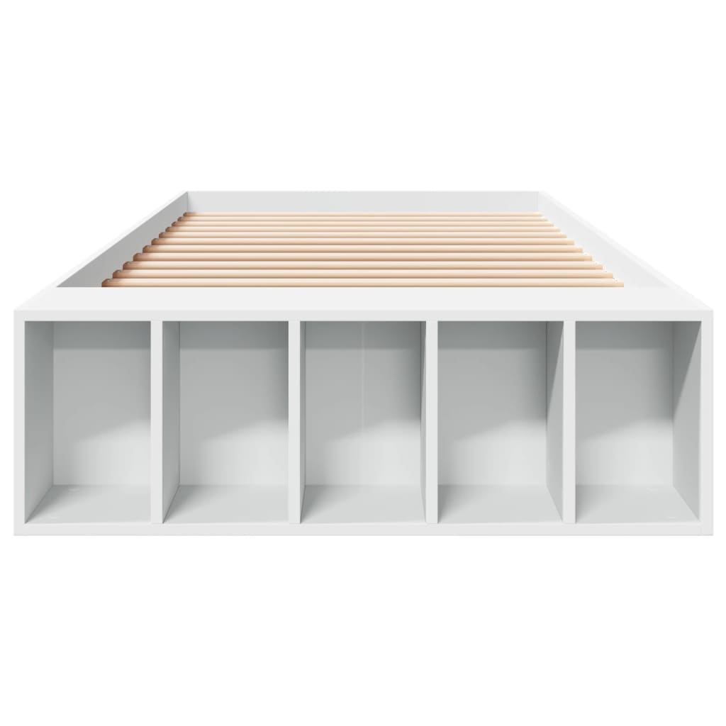 Cadru de pat, alb, 75x190 cm, lemn prelucrat GartenMobel Dekor