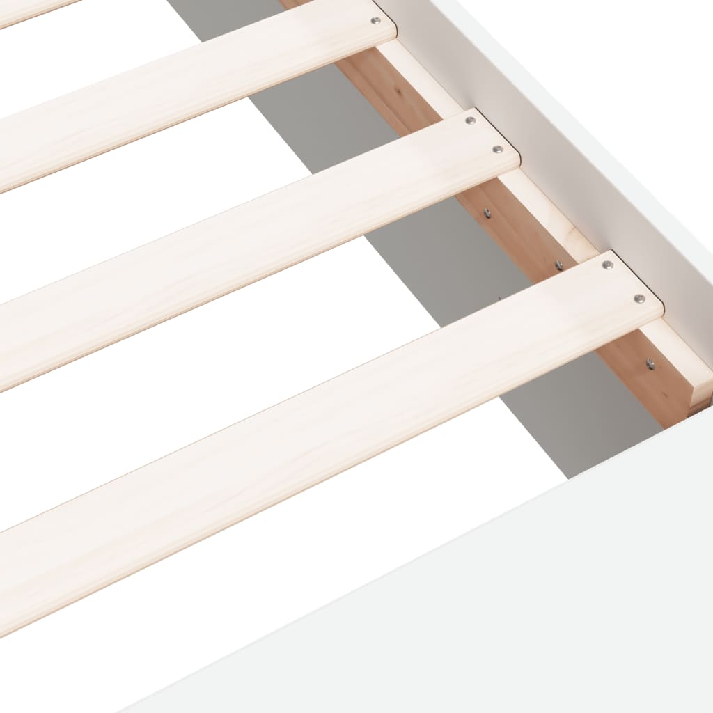Cadru de pat, alb, 75x190 cm, lemn prelucrat GartenMobel Dekor
