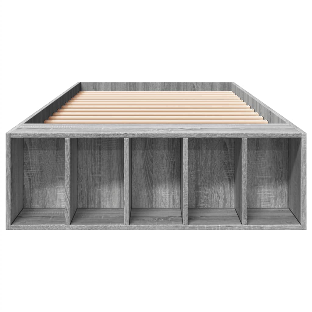 Cadru de pat, gri sonoma, 90x200 cm, lemn prelucrat GartenMobel Dekor