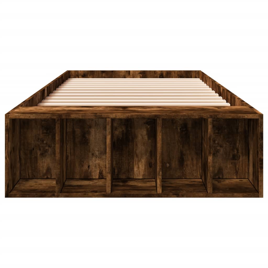 Cadru de pat, stejar fumuriu, 90x190 cm, lemn prelucrat GartenMobel Dekor