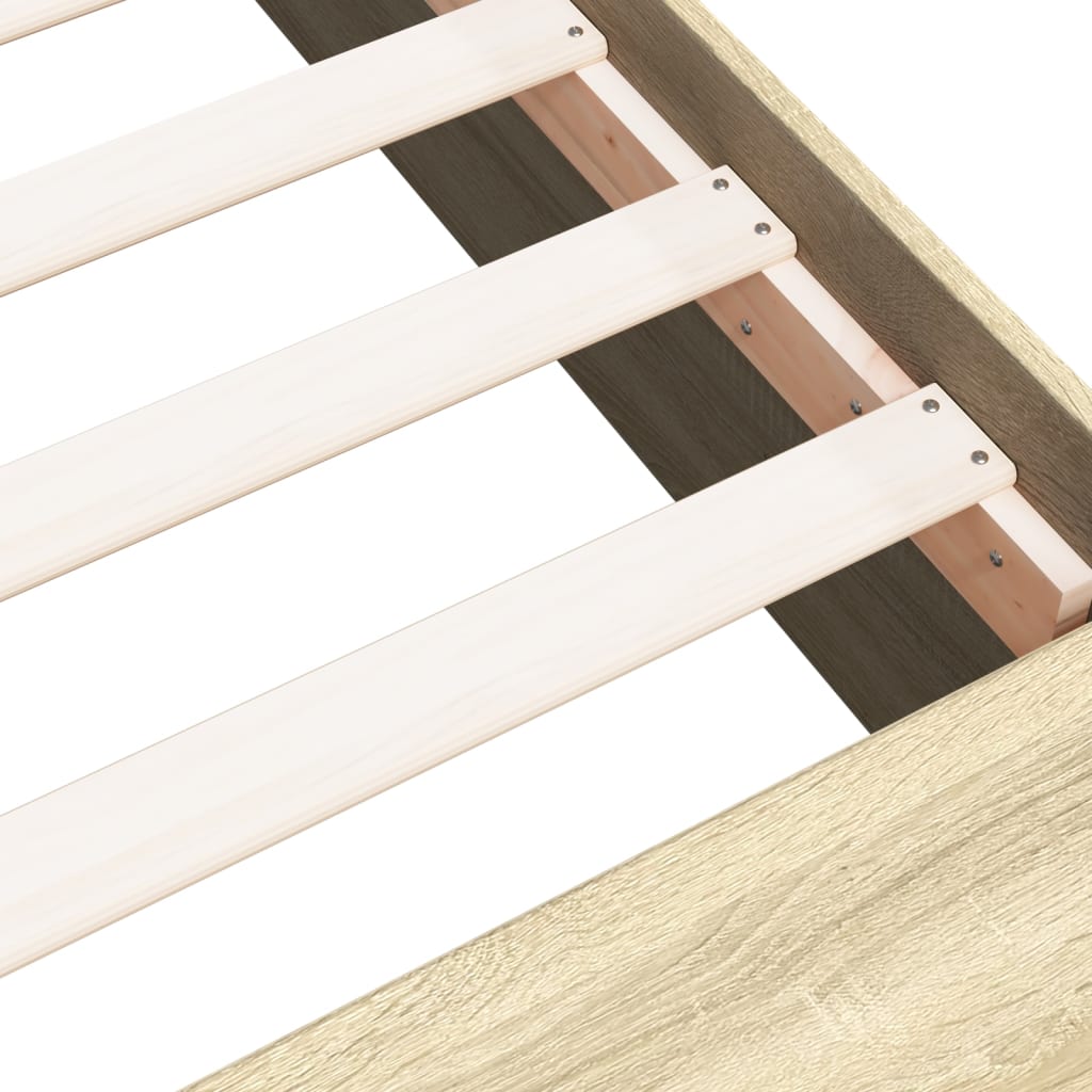 Cadru de pat, stejar sonoma, 90x200 cm, lemn prelucrat GartenMobel Dekor