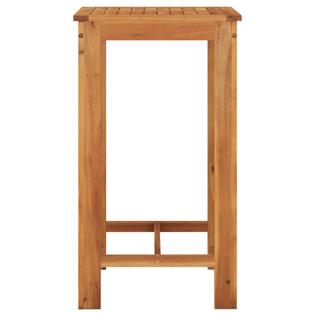 Set bar de grădină, 3 piese, gri, lemn masiv acacia/ poliratan GartenMobel Dekor