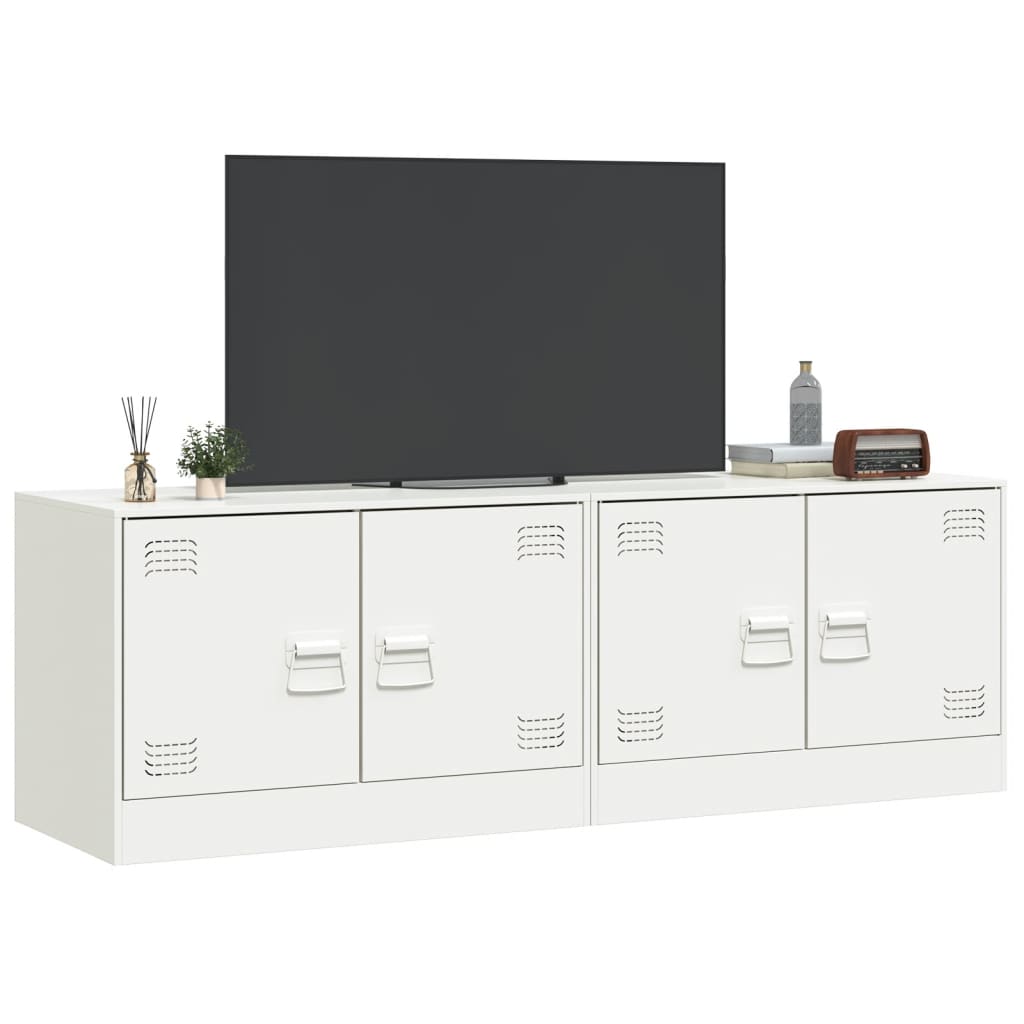 Dulapuri TV 2 buc., alb, 67x39x44 cm Otel GartenMobel Dekor