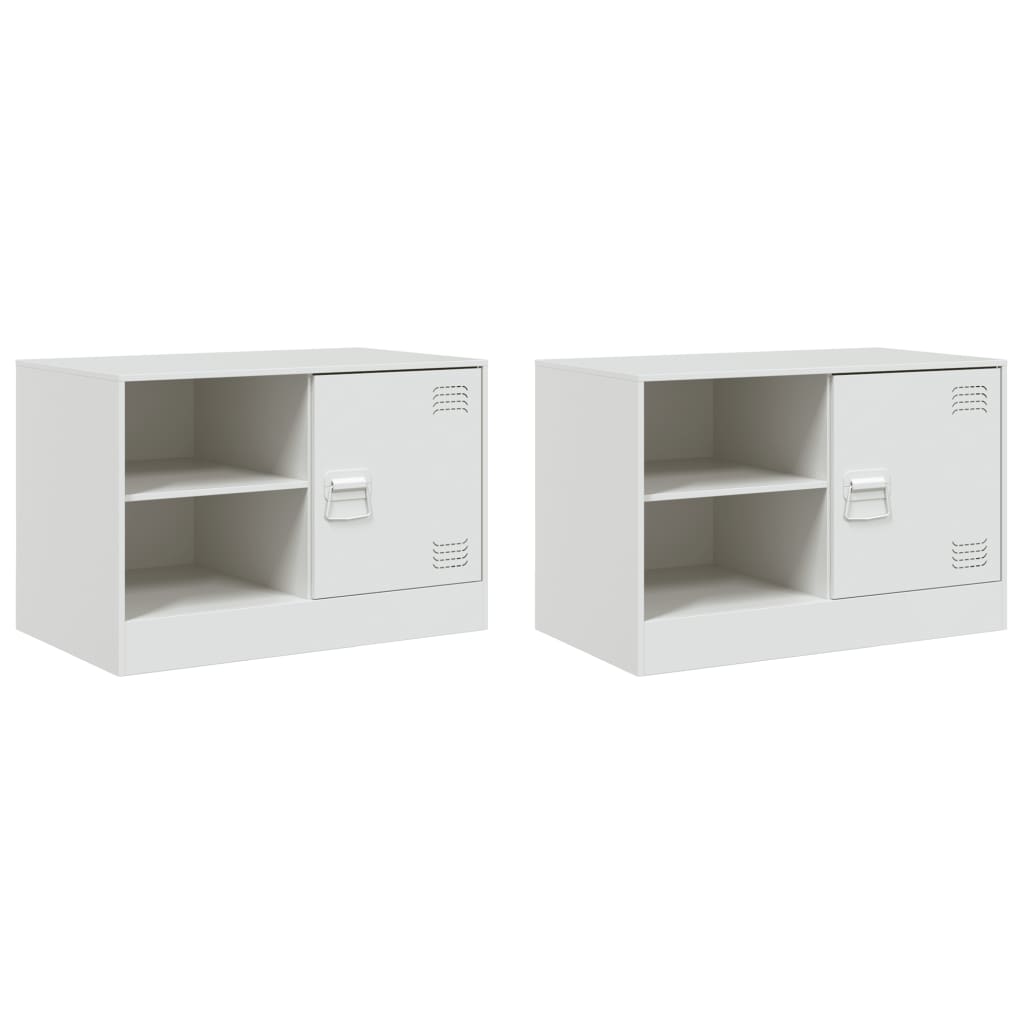 Dulapuri TV 2 buc., alb, 67x39x44 cm Otel GartenMobel Dekor
