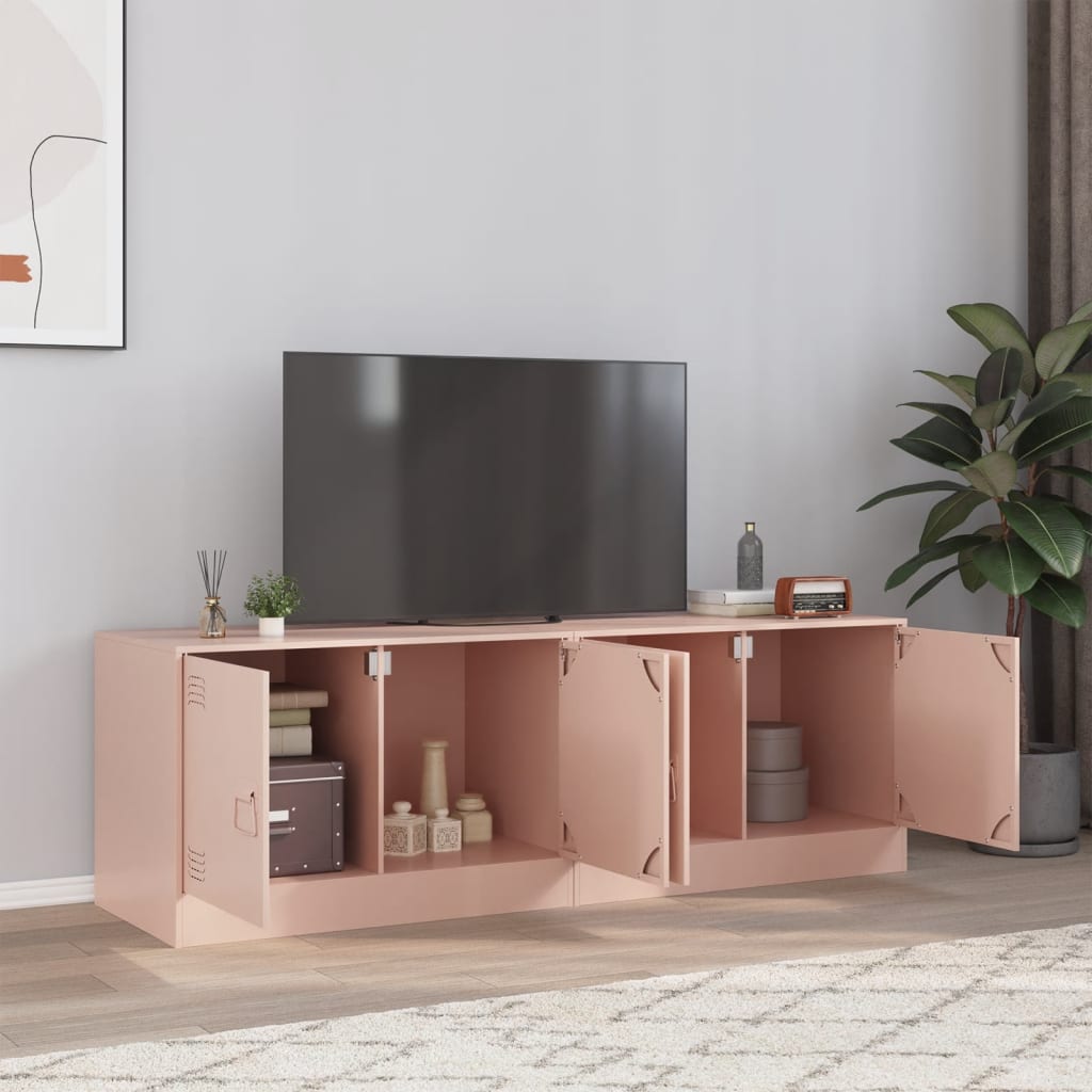 Dulapuri TV 2 buc Roz 67x39x44 cm Otel GartenMobel Dekor