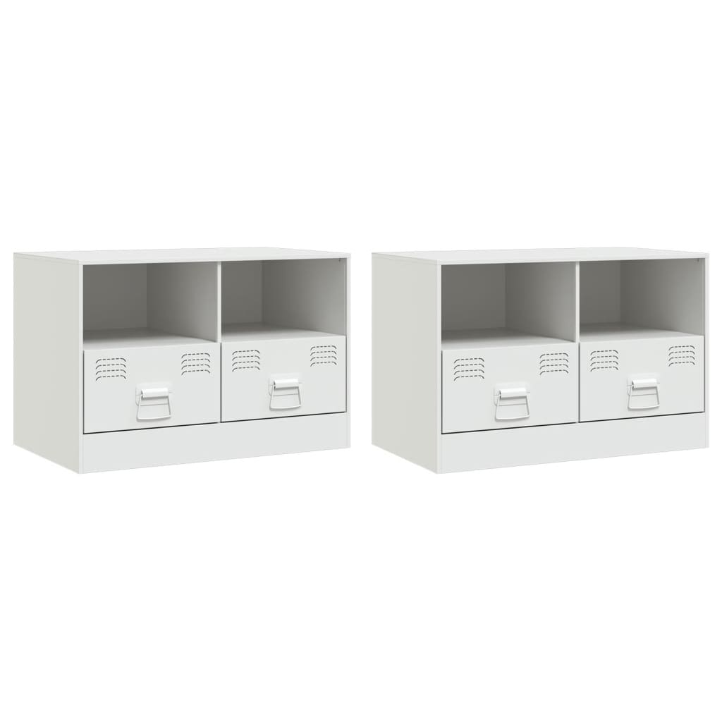 Dulapuri TV 2 buc., alb, 67x39x44 cm Otel GartenMobel Dekor
