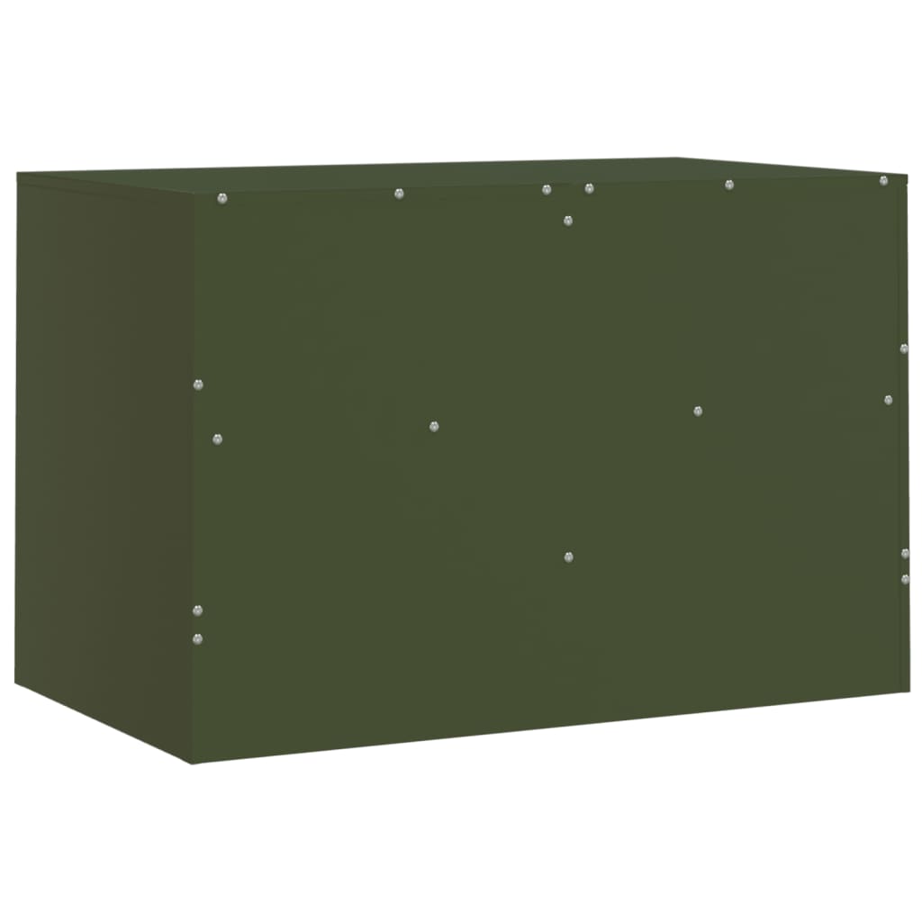 Dulapuri TV 2 buc., verde măslină, 67x39x44 cm Otel GartenMobel Dekor