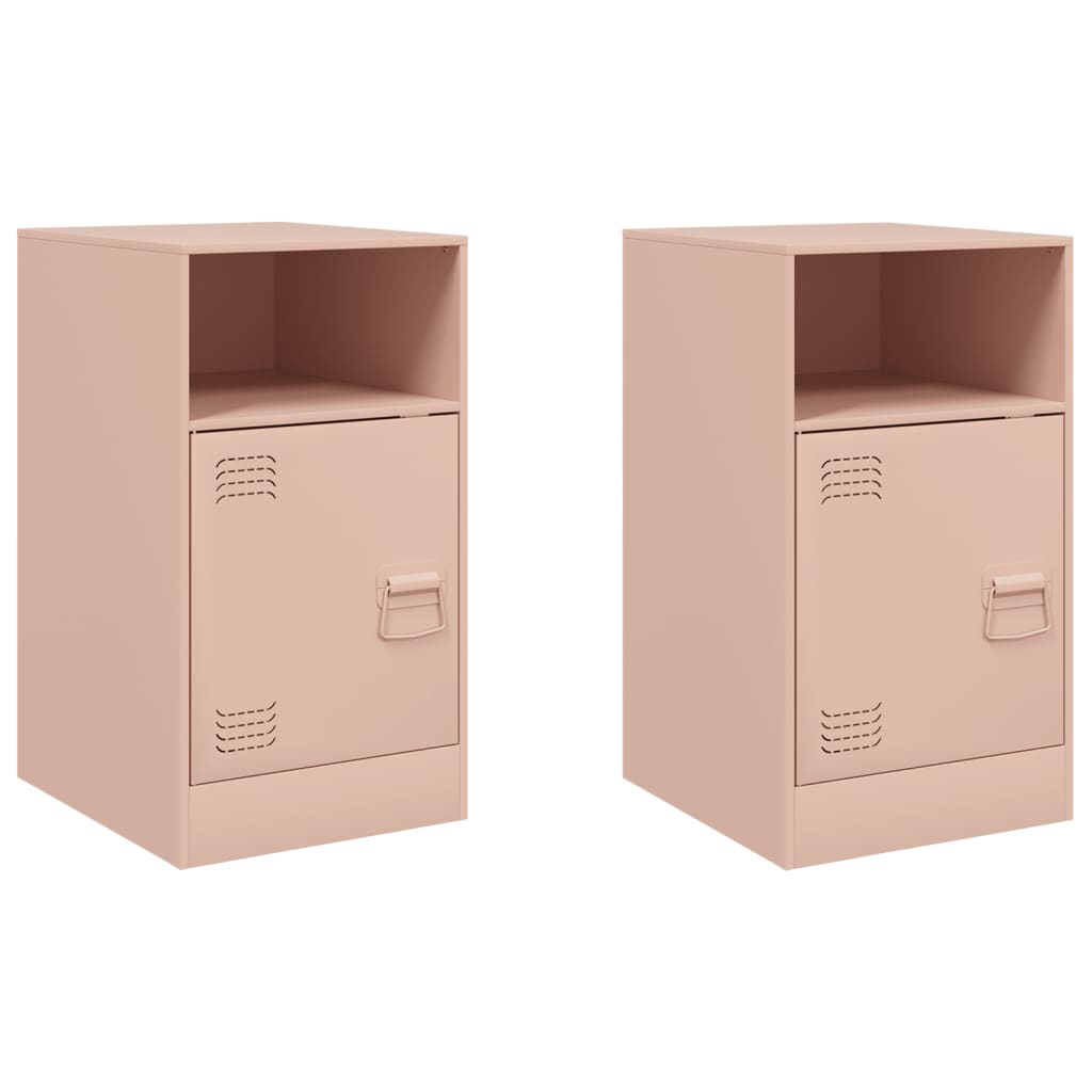 Noptiere, 2 buc., 34,5x39x62 , 34,5x39x62 cm, oțel GartenMobel Dekor