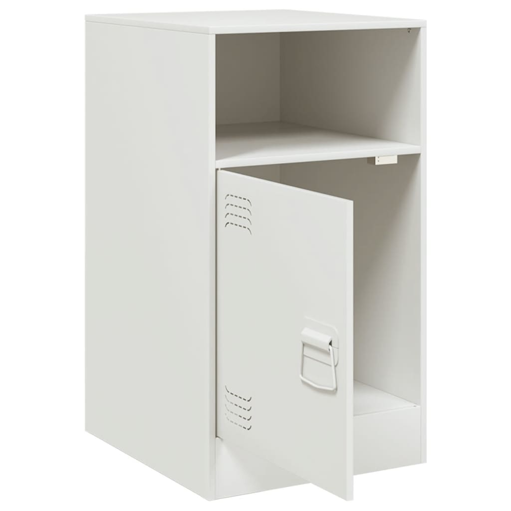 Noptiere, 2 buc., alb, 34,5x39x62 cm, oțel GartenMobel Dekor