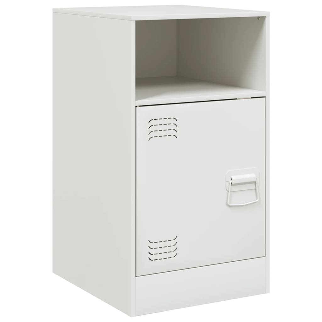 Noptiere, 2 buc., alb, 34,5x39x62 cm, oțel GartenMobel Dekor