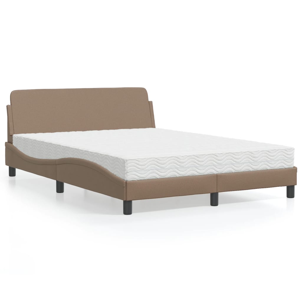 Pat cu saltea, cappuccino, 120x200cm piele ecologică GartenMobel Dekor