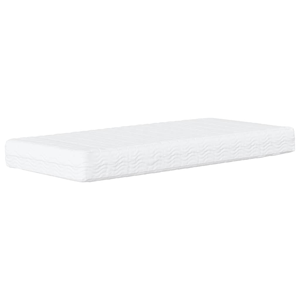 Pat cu saltea, maro, 100x200 cm, piele ecologică GartenMobel Dekor