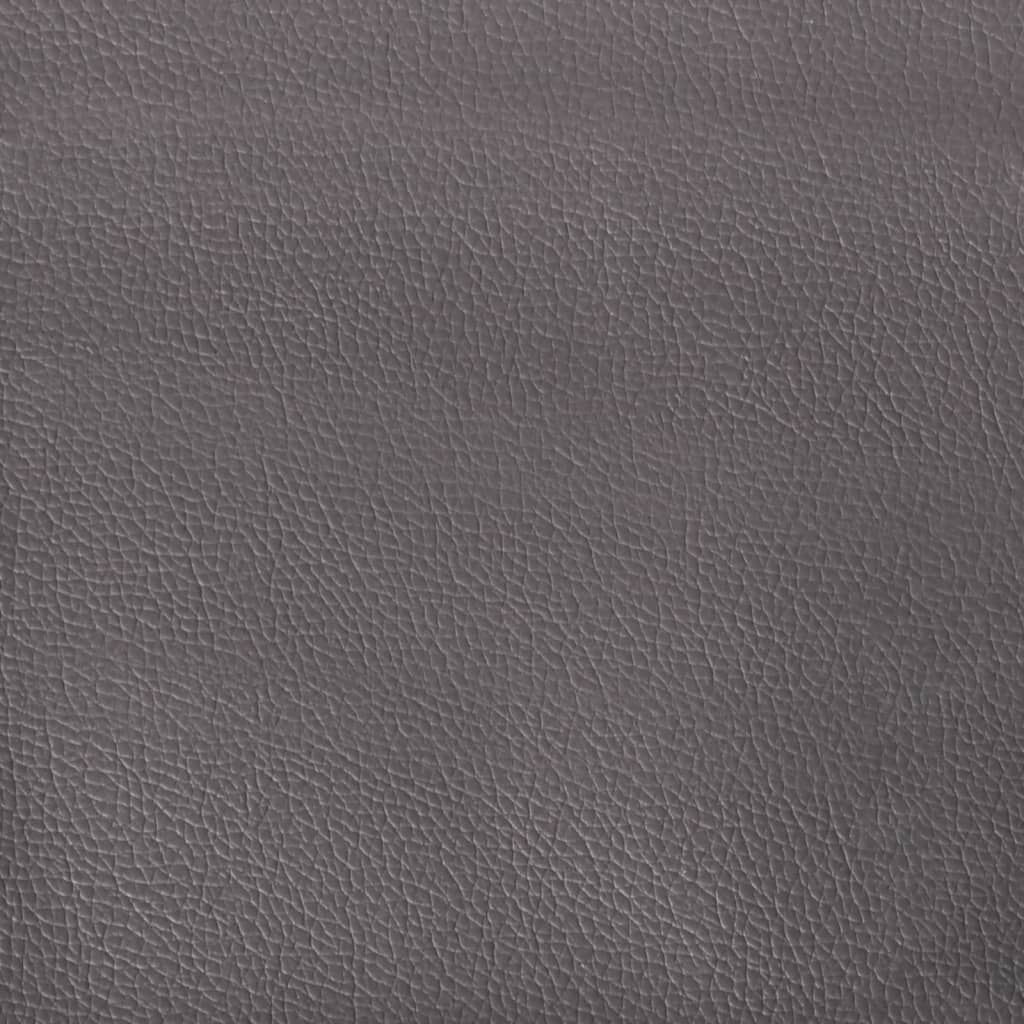 Pat cu saltea, gri, 180x200 cm, piele ecologică GartenMobel Dekor