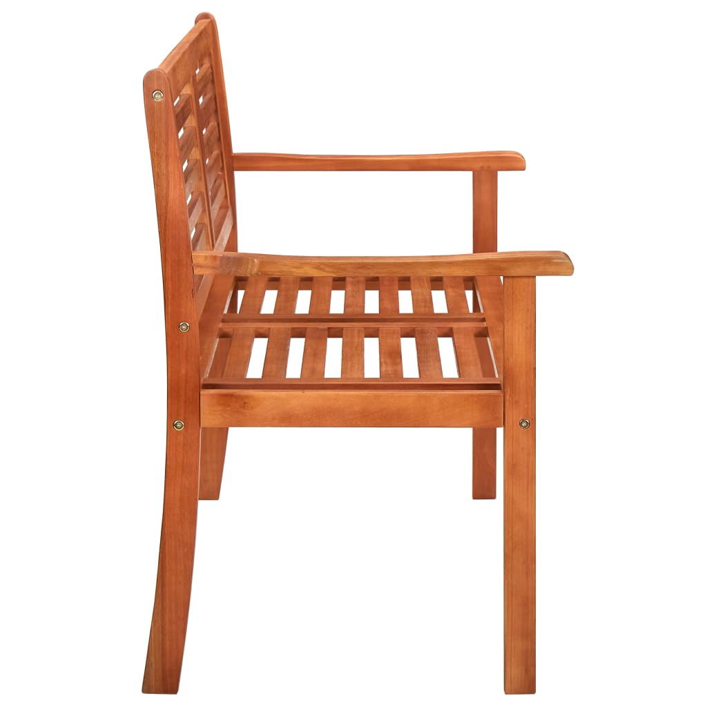 Bancă grădină 2 locuri, cu pernă, 120 cm, lemn masiv eucalipt GartenMobel Dekor